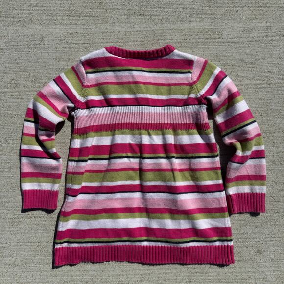 Y2K Krazy 8 Girls Pink Striped Cardigan Sweater Size 5 YEAR - Picture 2 of 6
